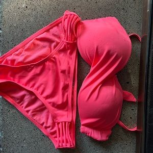 Bright pink bikini